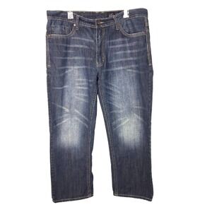 TK Axel Jeans Mens Size 38 X 30‎ Boot Cut Whiskering 100% Cotton Western Biker